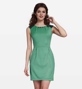 Solid T-shirt Dress (XS, Light Green)